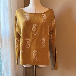 Maeve Boatneck Seahorse Sweater